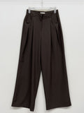 Launer Pocket Two-Tuck Wide Slacks