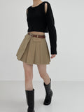 Forming double hole crop knit