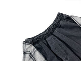 Check Skirt Bermuda Denim