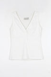 V rib sleeveless top