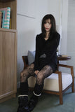 Ari fur V-neck knit