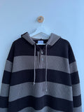 Stripe Warmer Knit Hood