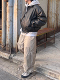Wave shirring brushed padded pants