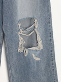 Knee Damage Wide Denim