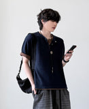 Jetty Henley Neck Half Knit