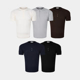 Tive Muscle Fit Henley Neck Short Sleeve T-shirt