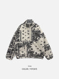 Paisley Quilted Over Fleece Zip-Up