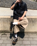 Uncle Patch Short Sleeve Denim Shirt
