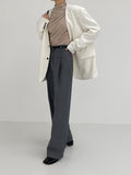 Lip Pocket High Waist Long Slacks