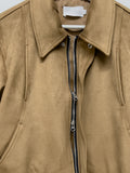 [unisex] Cut suede overfit blouson
