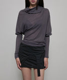 Sheer Asymmetrical Long Sleeve