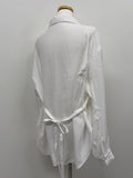 Powder Two-Way Belted Loose-Fit Shirt