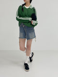 Waffle Collar Overfit Knit