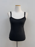 Lace Ribbed Square Sleeveless