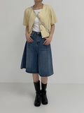 741 Catwashing Bermuda Denim Pants