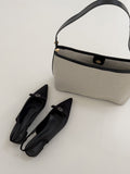 [Card Holder SET] Herringbone Leather Shoulder Bag