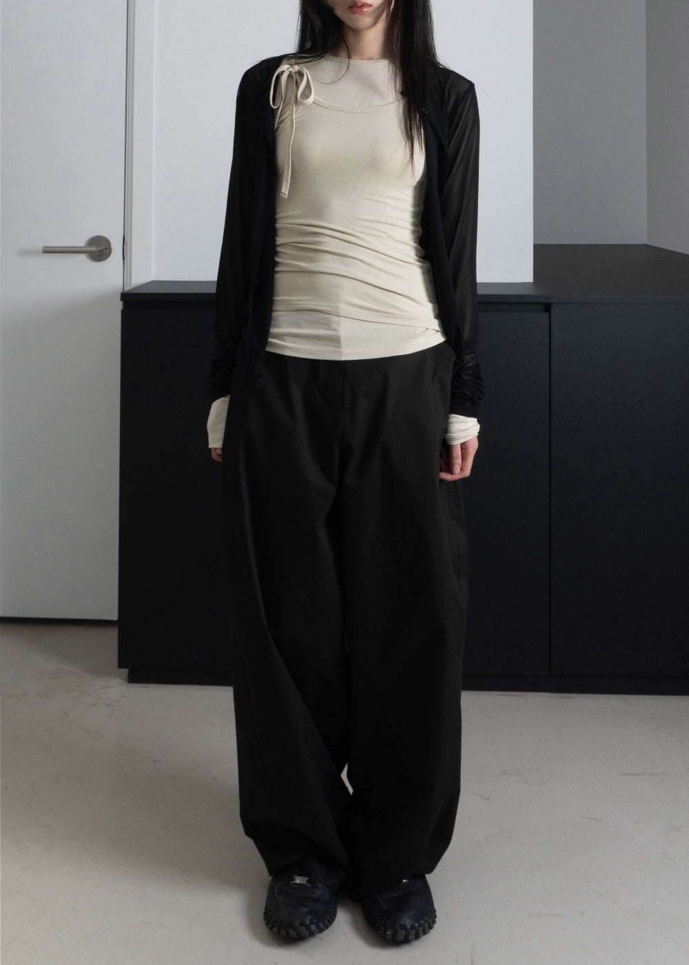 【WOOHWA】COTTON BIZZO WIDE PT WOOHWA (ウーファ) - コットンビジョワイドパンツ / COTTON