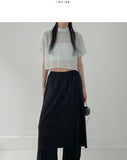 Haze Chiffon Tie Crop Blouse