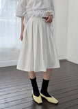 PLEATS FRILL POCKET SKIRT
