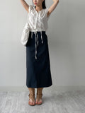 Yuke String Crop Blouse