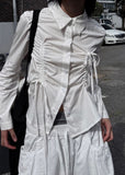UNBAL RIBBON TIE SHIRT