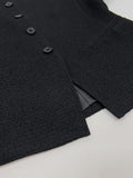 Twill Glass Boat Neck Jacket
