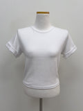 Roll-up Short Sleeve Crop T-Shirt