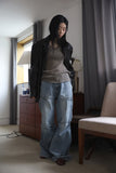 Glossy Cracked Leather Jacket