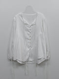 [Long Sleeve Ver.] Cheek strap long blouse