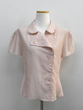 Harbor Unbalanced Short Sleeve Blouse