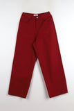 Oxford Red Cotton Pants
