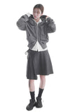 BELTED UNBAL STRIPE SKIRT