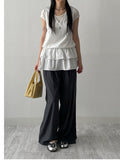 Mori Frill Layered Sleeveless One-Piece Dress