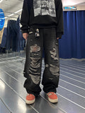 Camio Destroyed Washed Denim Pants