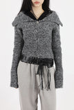 Boca collar knit zip-up