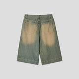 D-Ring Sand Washed Bermuda Denim