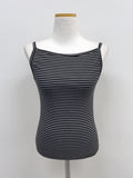 Tencel Striped Boat Neck Sleeveless