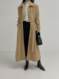 Belted Single Long One Piece Coat