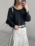 Beans Off-Shoulder Crop Blouse