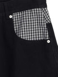 Wellington check balloon cotton pants