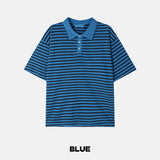 Pigment Stripe Collar Short Sleeve Tee
