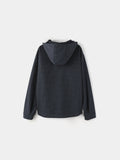 Micro check hood shirt