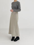 Vent High Waist Long Skirt