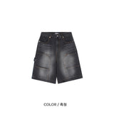 Double-Pocket Carpenter Bermuda Denim