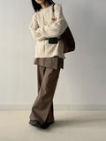 [Winter ver.] Beryl Wrap Skirt Boot Cut Slacks