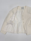 Twill Glass V-Neck Jacket