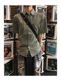 Sus patch work half shirt