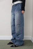 Notch Rivet Pintuck Denim