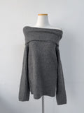 Boucle Off-Shoulder Knit