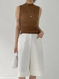 Nuel Cotton Bermuda Wide Pants